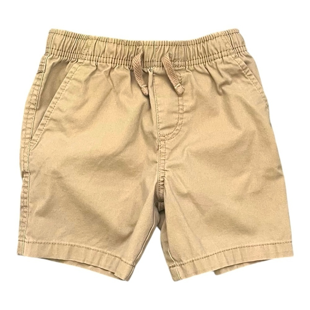 Wonder Nation casual school tan/beige drawstring shorts pockets elastic waist XS